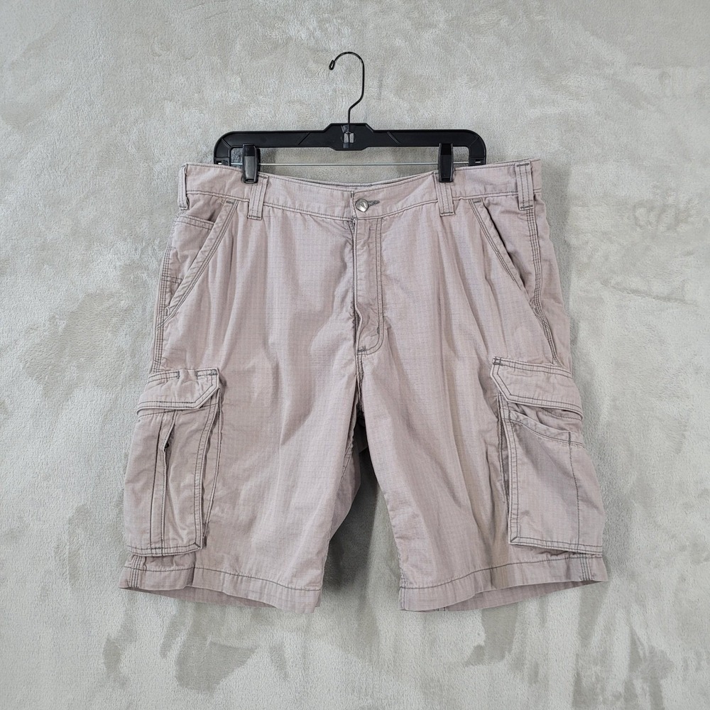 Carhartt Cargo Shorts Mens 37"(actual) Relaxed Fit Ripstop Tan Workwear